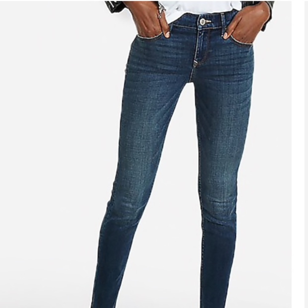 Express Performance Stretch Skinny Mid Rise Jeans